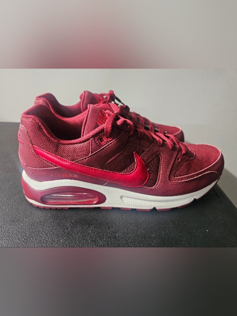 Nike Men's Air Max Burgundy/Red Athletic Sneakers